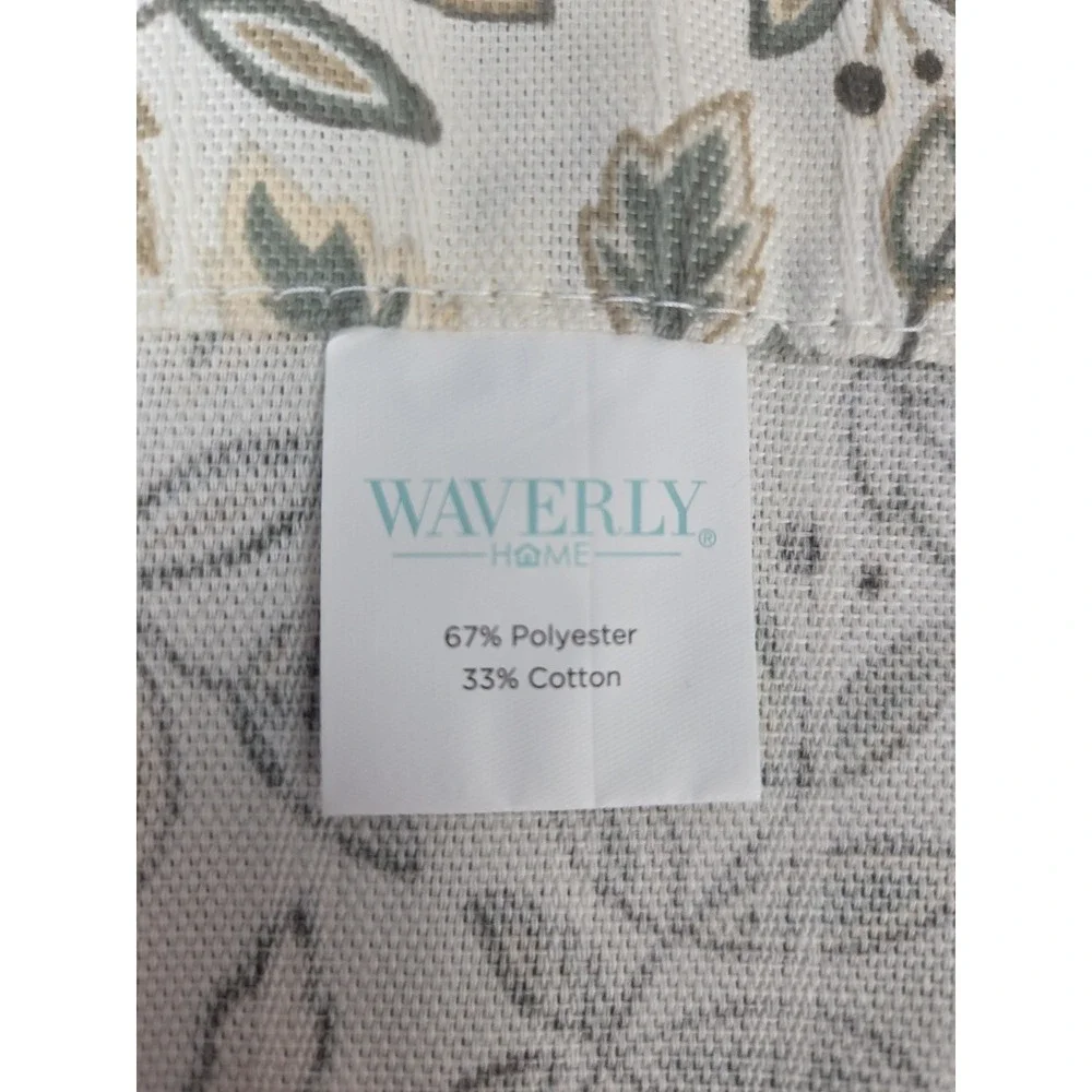 Waverly Valance Cottage Green Leaf Rod Pocket Curtain 15x52 Earth Nature Country